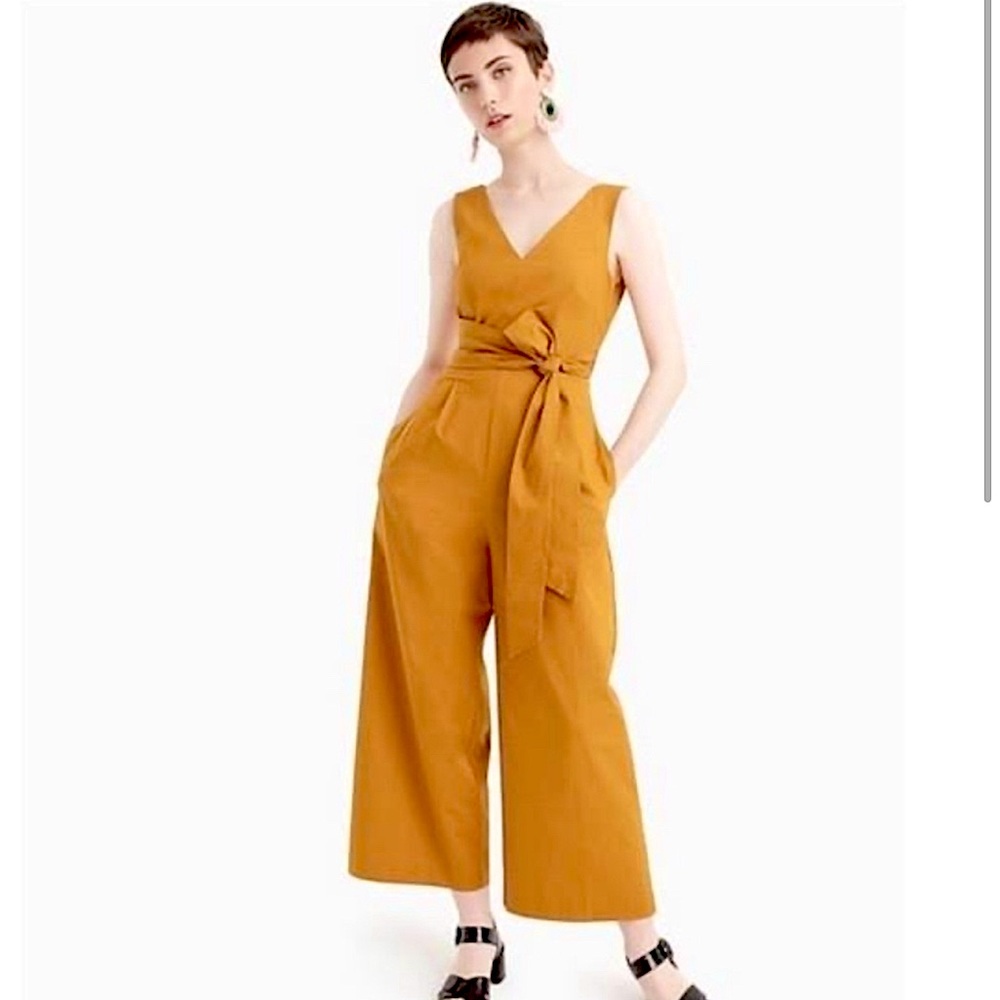 MINT Condition *Rare* J Crew Wrap Jumpsuit, 4, Gold/Mustard